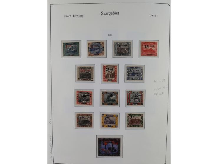 1920/59, in den Hauptnummern komplette gestempelte/ungebrauchte und gering postfrische Sammlung inkl. Dienstmarken, dabei Saa