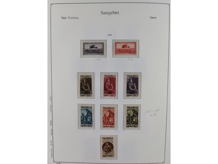 1920/59, in den Hauptnummern komplette gestempelte/ungebrauchte und gering postfrische Sammlung inkl. Dienstmarken, dabei Saa