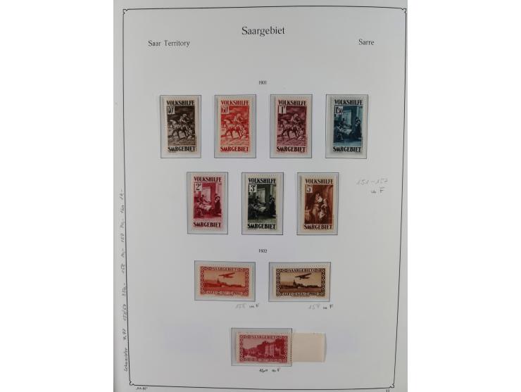 1920/59, in den Hauptnummern komplette gestempelte/ungebrauchte und gering postfrische Sammlung inkl. Dienstmarken, dabei Saa