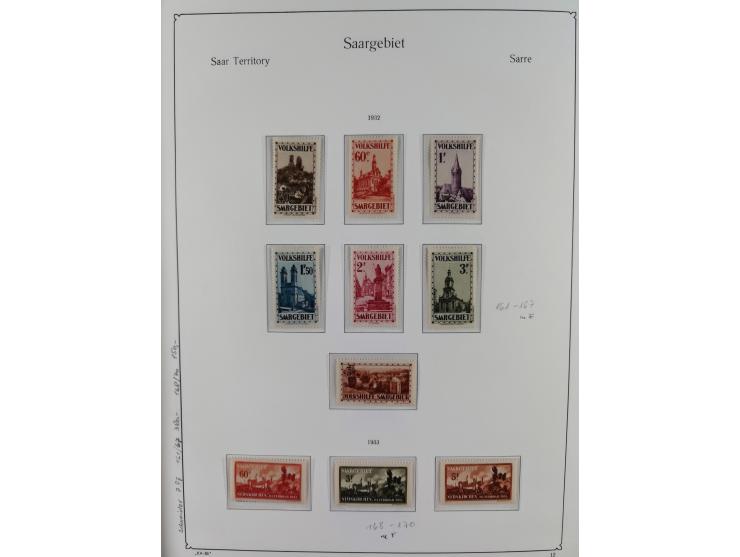 1920/59, in den Hauptnummern komplette gestempelte/ungebrauchte und gering postfrische Sammlung inkl. Dienstmarken, dabei Saa