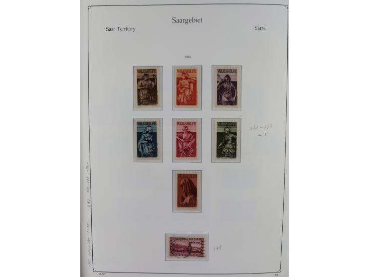 1920/59, in den Hauptnummern komplette gestempelte/ungebrauchte und gering postfrische Sammlung inkl. Dienstmarken, dabei Saa