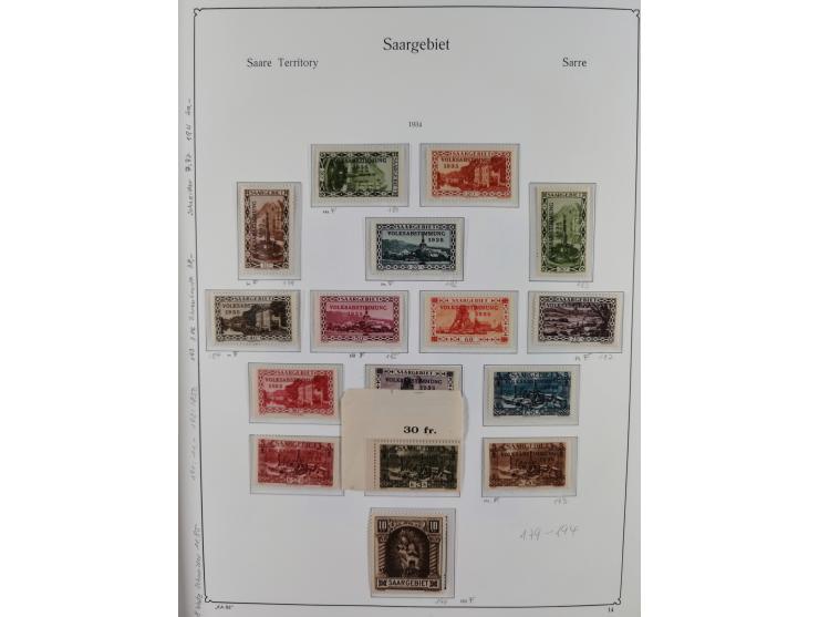 1920/59, in den Hauptnummern komplette gestempelte/ungebrauchte und gering postfrische Sammlung inkl. Dienstmarken, dabei Saa