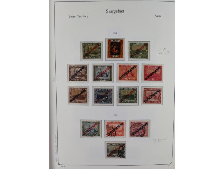 1920/59, in den Hauptnummern komplette gestempelte/ungebrauchte und gering postfrische Sammlung inkl. Dienstmarken, dabei Saa