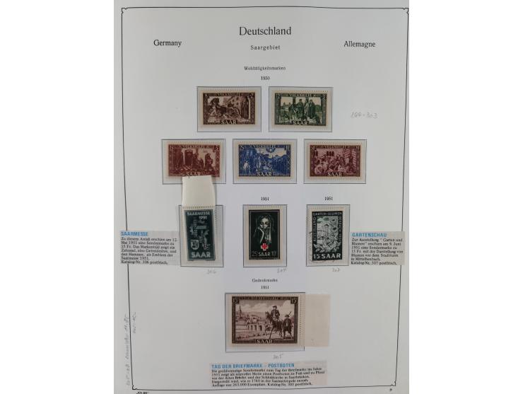 1920/59, in den Hauptnummern komplette gestempelte/ungebrauchte und gering postfrische Sammlung inkl. Dienstmarken, dabei Saa