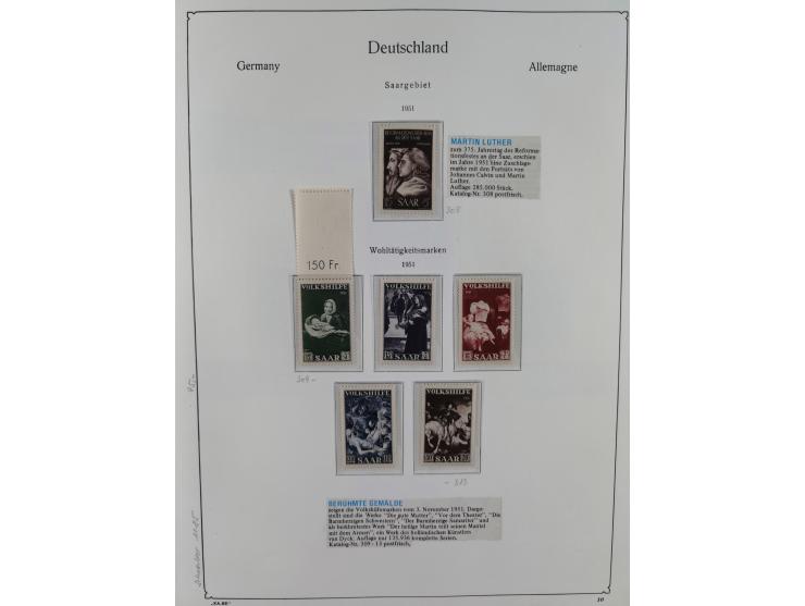 1920/59, in den Hauptnummern komplette gestempelte/ungebrauchte und gering postfrische Sammlung inkl. Dienstmarken, dabei Saa