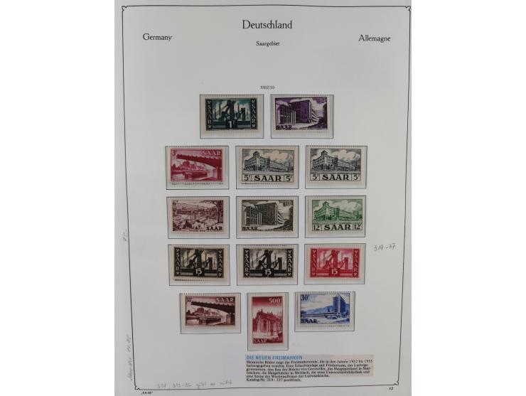 1920/59, in den Hauptnummern komplette gestempelte/ungebrauchte und gering postfrische Sammlung inkl. Dienstmarken, dabei Saa