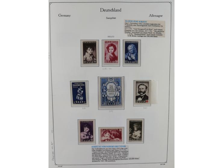 1920/59, in den Hauptnummern komplette gestempelte/ungebrauchte und gering postfrische Sammlung inkl. Dienstmarken, dabei Saa