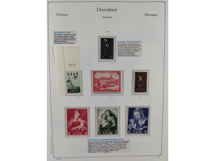 1920/59, in den Hauptnummern komplette gestempelte/ungebrauchte und gering postfrische Sammlung inkl. Dienstmarken, dabei Saa