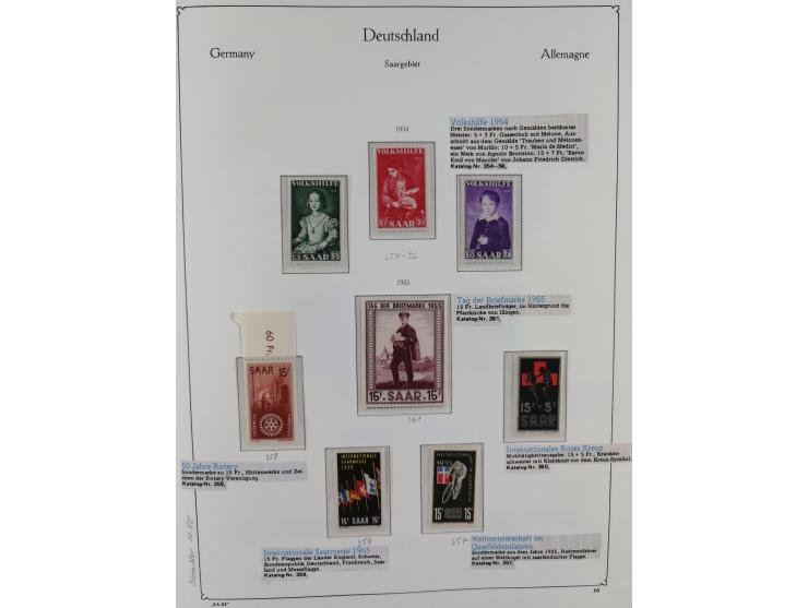 1920/59, in den Hauptnummern komplette gestempelte/ungebrauchte und gering postfrische Sammlung inkl. Dienstmarken, dabei Saa
