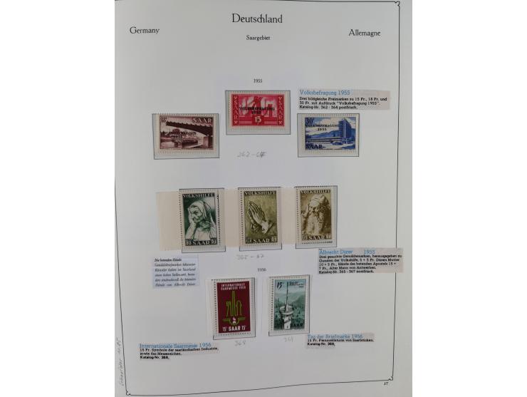 1920/59, in den Hauptnummern komplette gestempelte/ungebrauchte und gering postfrische Sammlung inkl. Dienstmarken, dabei Saa