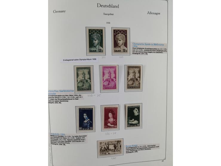 1920/59, in den Hauptnummern komplette gestempelte/ungebrauchte und gering postfrische Sammlung inkl. Dienstmarken, dabei Saa