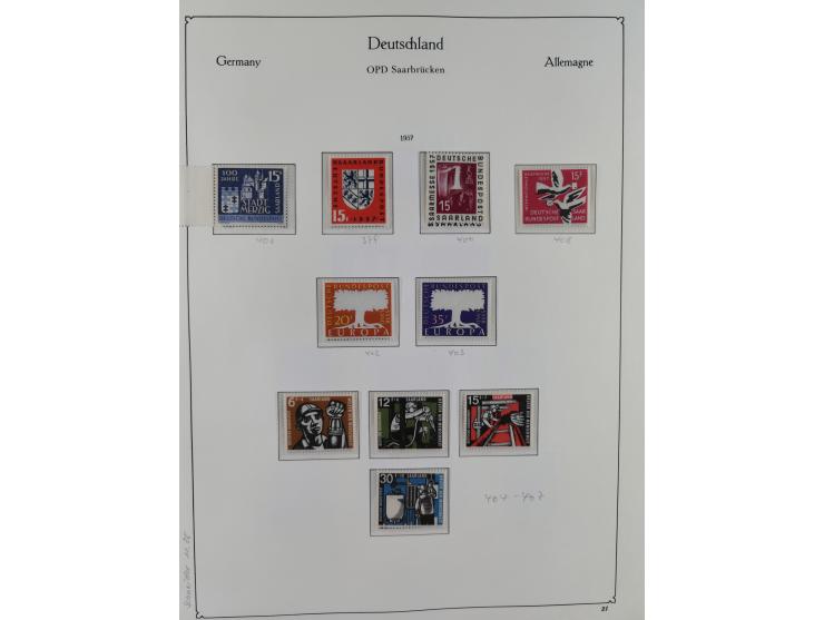 1920/59, in den Hauptnummern komplette gestempelte/ungebrauchte und gering postfrische Sammlung inkl. Dienstmarken, dabei Saa