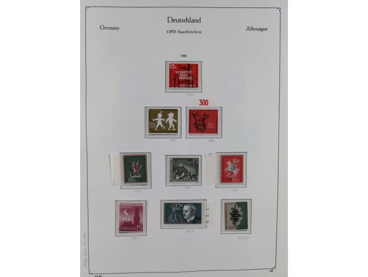 1920/59, in den Hauptnummern komplette gestempelte/ungebrauchte und gering postfrische Sammlung inkl. Dienstmarken, dabei Saa