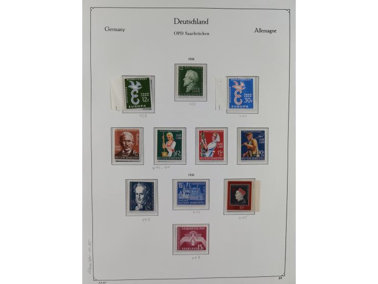 1920/59, in den Hauptnummern komplette gestempelte/ungebrauchte und gering postfrische Sammlung inkl. Dienstmarken, dabei Saa