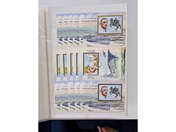 1967/70 (ca.), large mint never hinged accumulation, plenty of material and duplicates including souvenir sheets and full she