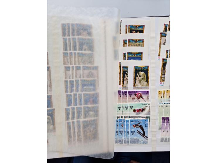 1967/70 (ca.), large mint never hinged accumulation, plenty of material and duplicates including souvenir sheets and full she