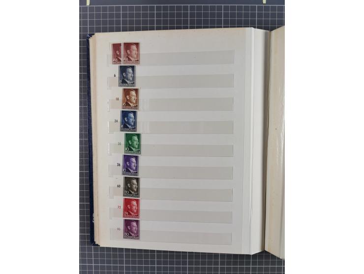 1940/44, meist postfrischer Bestand mit Doubletten, inklusive Dienstmarken und Zustellungsmarken, sehr schöner Gesamterhaltun