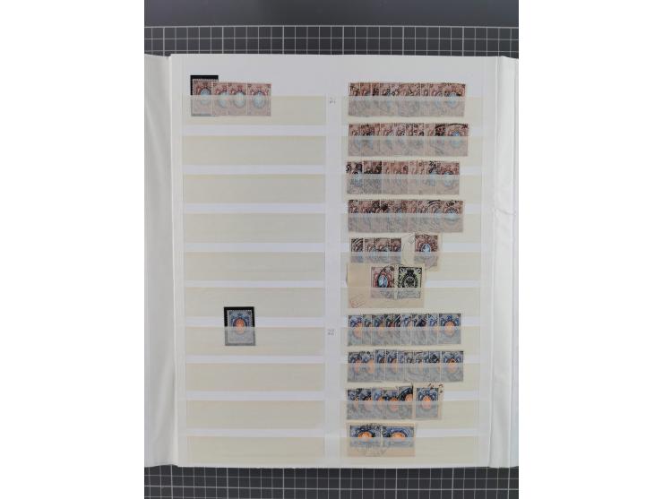 1858/1917, extensive mint never hinged/unused and used dealer´s stock, with an abundance of duplicates and multiples, many be