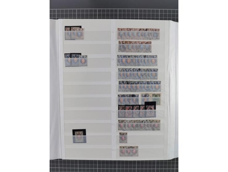 1858/1917, extensive mint never hinged/unused and used dealer´s stock, with an abundance of duplicates and multiples, many be