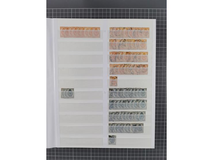 1858/1917, extensive mint never hinged/unused and used dealer´s stock, with an abundance of duplicates and multiples, many be