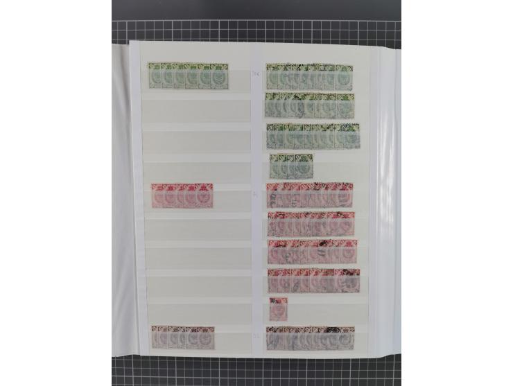 1858/1917, extensive mint never hinged/unused and used dealer´s stock, with an abundance of duplicates and multiples, many be