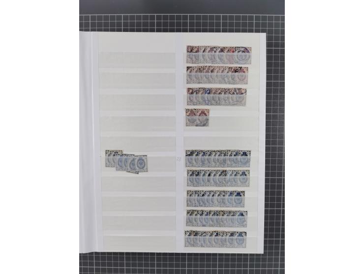 1858/1917, extensive mint never hinged/unused and used dealer´s stock, with an abundance of duplicates and multiples, many be