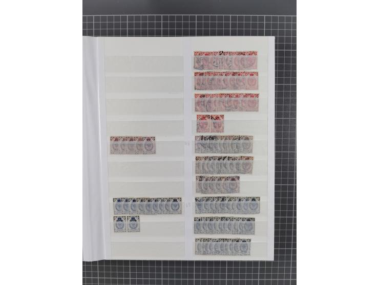 1858/1917, extensive mint never hinged/unused and used dealer´s stock, with an abundance of duplicates and multiples, many be