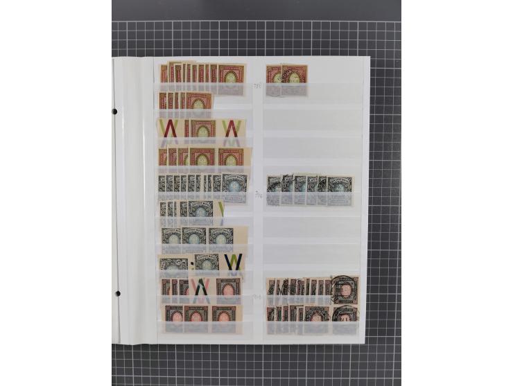 1858/1917, extensive mint never hinged/unused and used dealer´s stock, with an abundance of duplicates and multiples, many be