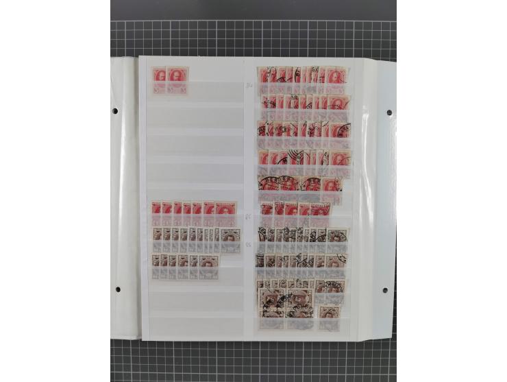 1858/1917, extensive mint never hinged/unused and used dealer´s stock, with an abundance of duplicates and multiples, many be