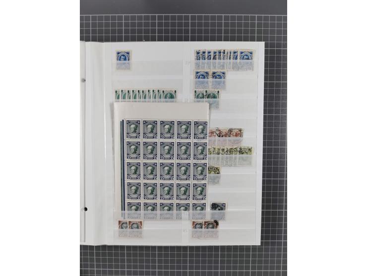 1858/1917, extensive mint never hinged/unused and used dealer´s stock, with an abundance of duplicates and multiples, many be