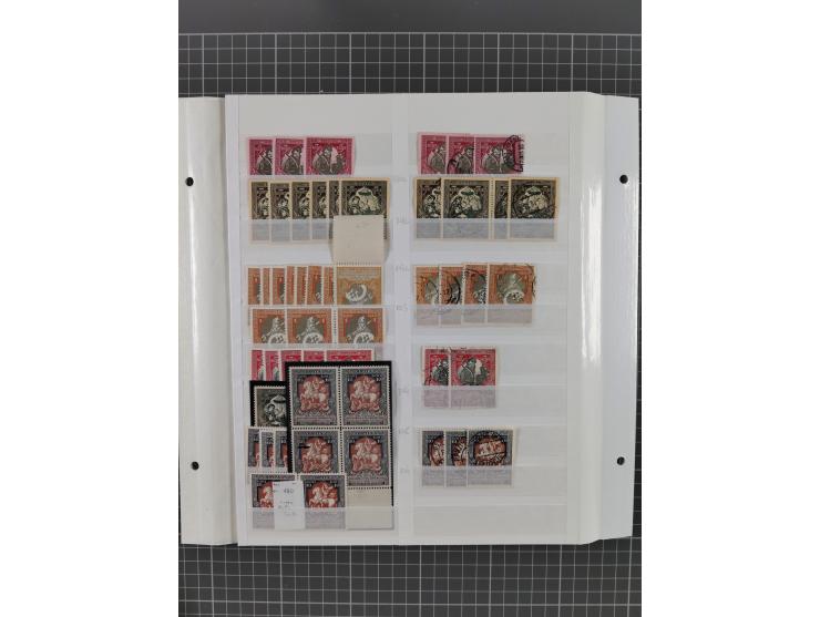 1858/1917, extensive mint never hinged/unused and used dealer´s stock, with an abundance of duplicates and multiples, many be