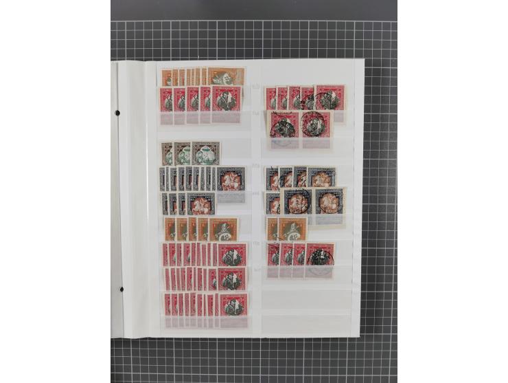 1858/1917, extensive mint never hinged/unused and used dealer´s stock, with an abundance of duplicates and multiples, many be