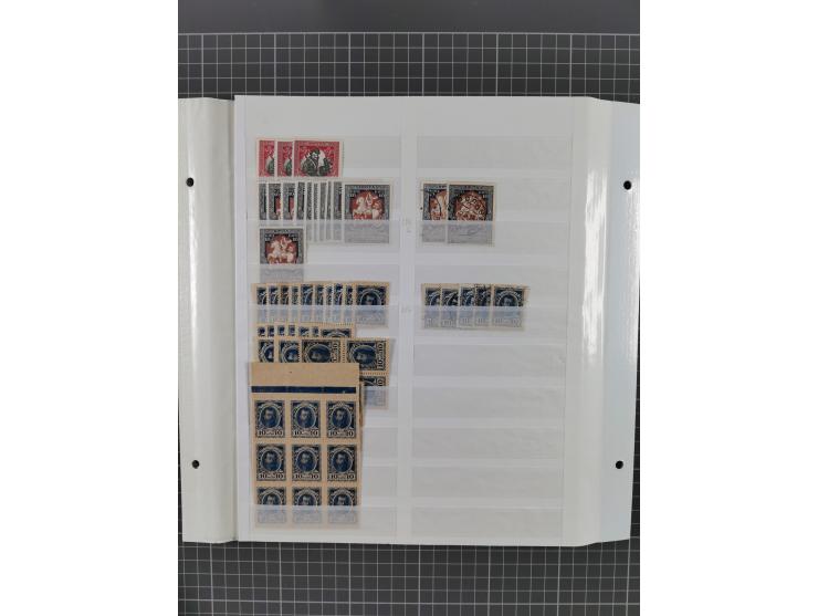 1858/1917, extensive mint never hinged/unused and used dealer´s stock, with an abundance of duplicates and multiples, many be