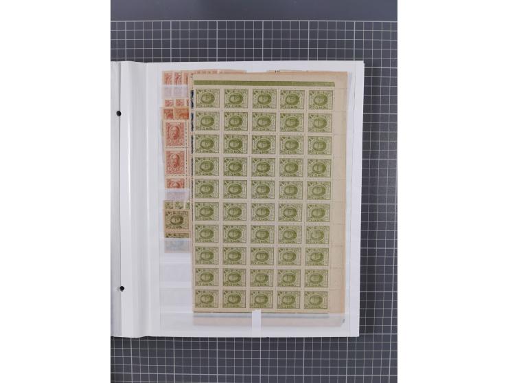 1858/1917, extensive mint never hinged/unused and used dealer´s stock, with an abundance of duplicates and multiples, many be