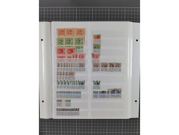 1858/1917, extensive mint never hinged/unused and used dealer´s stock, with an abundance of duplicates and multiples, many be