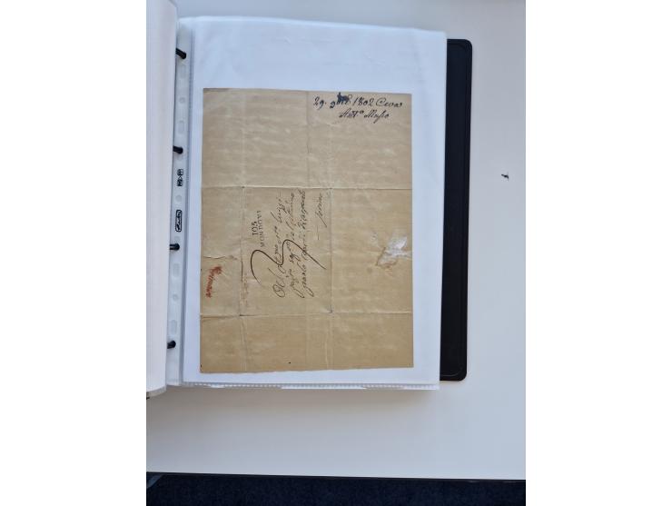 1724/1814 (ca.), large collection with circa 250 covers, some better items with 1813 "PRINTÉ DE LUQUES PAR PISE", 1811 "P.105