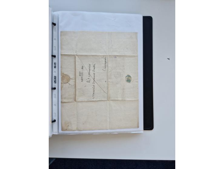 1724/1814 (ca.), large collection with circa 250 covers, some better items with 1813 "PRINTÉ DE LUQUES PAR PISE", 1811 "P.105