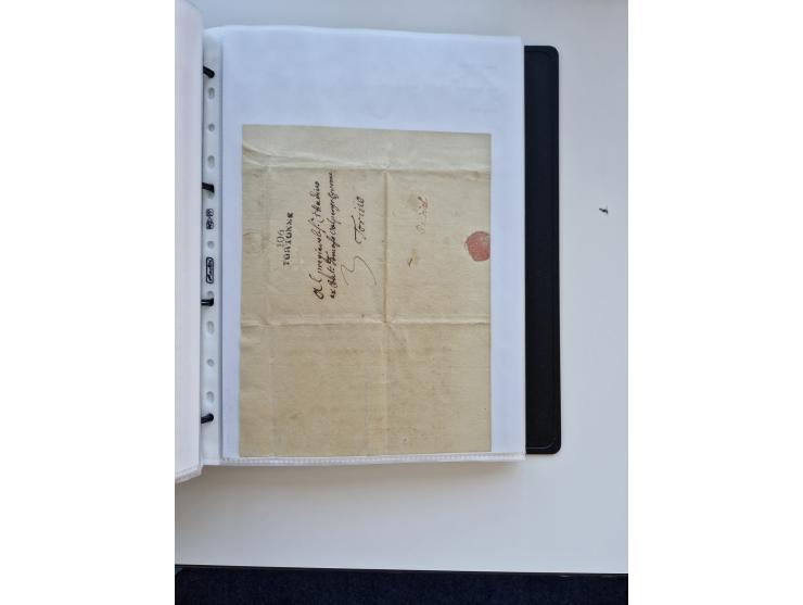 1724/1814 (ca.), large collection with circa 250 covers, some better items with 1813 "PRINTÉ DE LUQUES PAR PISE", 1811 "P.105