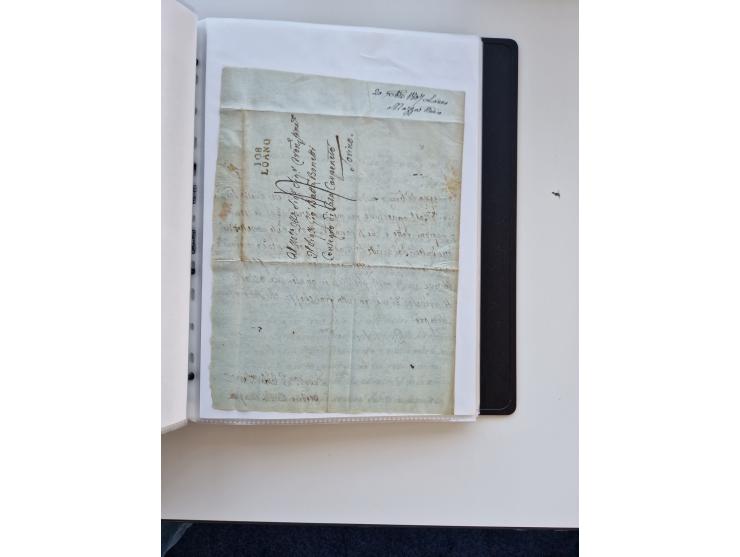 1724/1814 (ca.), large collection with circa 250 covers, some better items with 1813 "PRINTÉ DE LUQUES PAR PISE", 1811 "P.105