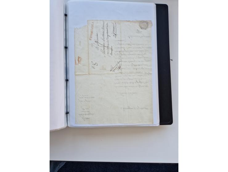 1724/1814 (ca.), large collection with circa 250 covers, some better items with 1813 "PRINTÉ DE LUQUES PAR PISE", 1811 "P.105