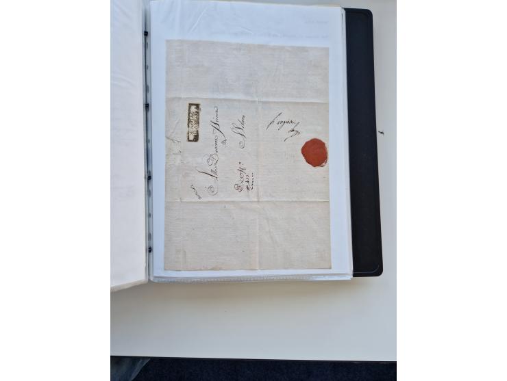 1724/1814 (ca.), large collection with circa 250 covers, some better items with 1813 "PRINTÉ DE LUQUES PAR PISE", 1811 "P.105