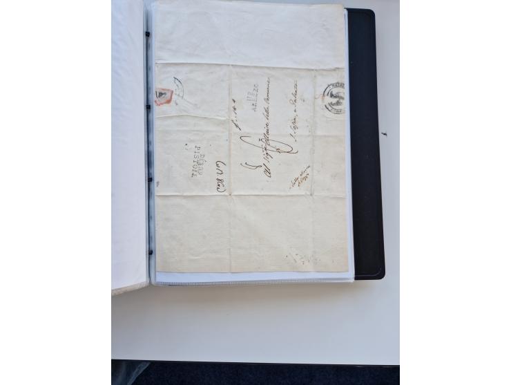 1724/1814 (ca.), large collection with circa 250 covers, some better items with 1813 "PRINTÉ DE LUQUES PAR PISE", 1811 "P.105