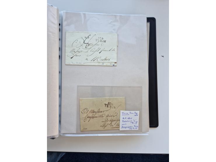 1724/1814 (ca.), large collection with circa 250 covers, some better items with 1813 "PRINTÉ DE LUQUES PAR PISE", 1811 "P.105