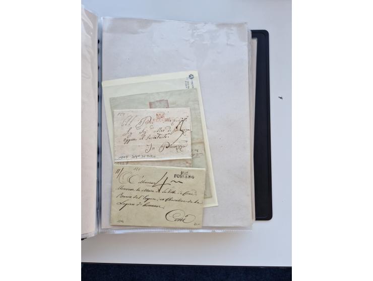 1724/1814 (ca.), large collection with circa 250 covers, some better items with 1813 "PRINTÉ DE LUQUES PAR PISE", 1811 "P.105