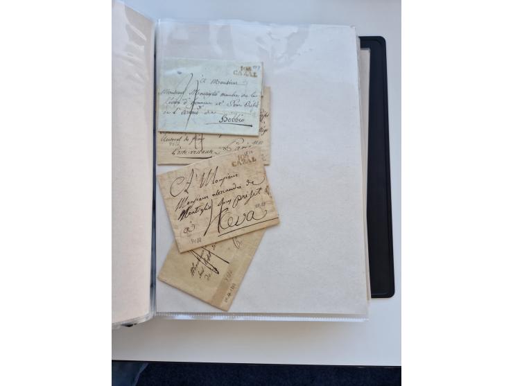 1724/1814 (ca.), large collection with circa 250 covers, some better items with 1813 "PRINTÉ DE LUQUES PAR PISE", 1811 "P.105