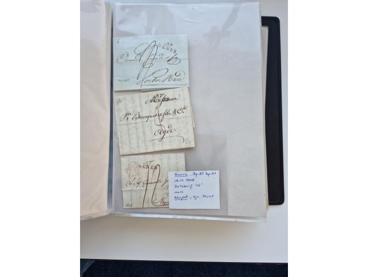 1724/1814 (ca.), large collection with circa 250 covers, some better items with 1813 "PRINTÉ DE LUQUES PAR PISE", 1811 "P.105