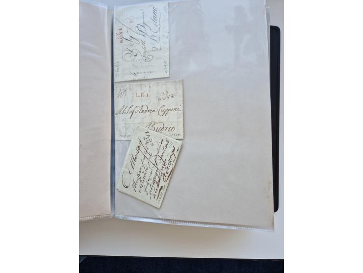 1724/1814 (ca.), large collection with circa 250 covers, some better items with 1813 "PRINTÉ DE LUQUES PAR PISE", 1811 "P.105