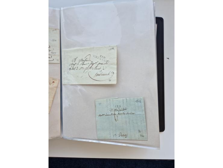 1724/1814 (ca.), large collection with circa 250 covers, some better items with 1813 "PRINTÉ DE LUQUES PAR PISE", 1811 "P.105