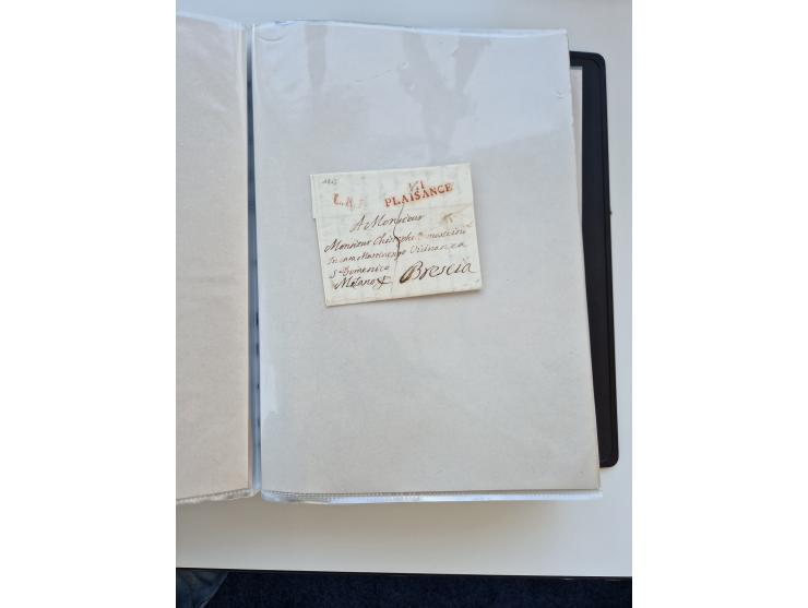 1724/1814 (ca.), large collection with circa 250 covers, some better items with 1813 "PRINTÉ DE LUQUES PAR PISE", 1811 "P.105
