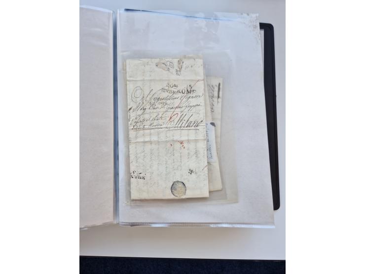 1724/1814 (ca.), large collection with circa 250 covers, some better items with 1813 "PRINTÉ DE LUQUES PAR PISE", 1811 "P.105